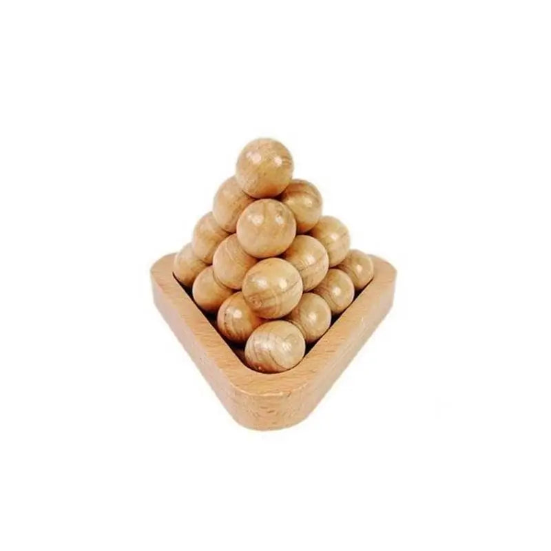 Intelligence Pyramid-shaped Wooden Beads Brain Teasers