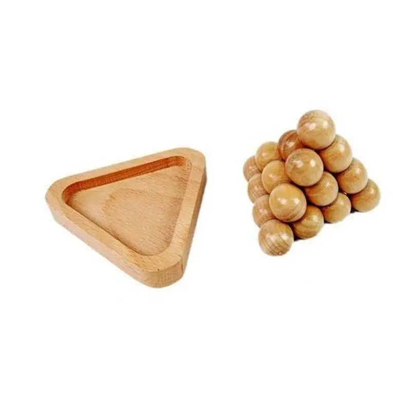 Intelligence Pyramid-shaped Wooden Beads Brain Teasers