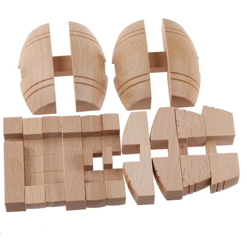 Wooden Bucket Shaped Puzzle