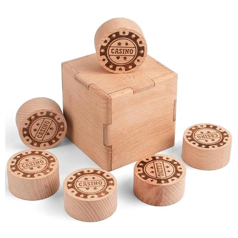 Six Chips Wooden Puzzle Box