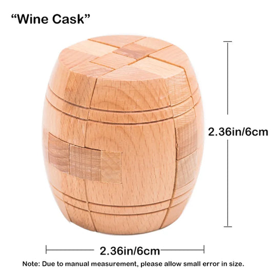 Wooden Bucket Shaped Puzzle