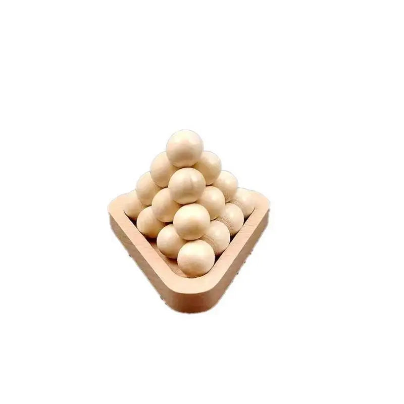 Intelligence Pyramid-shaped Wooden Beads Brain Teasers