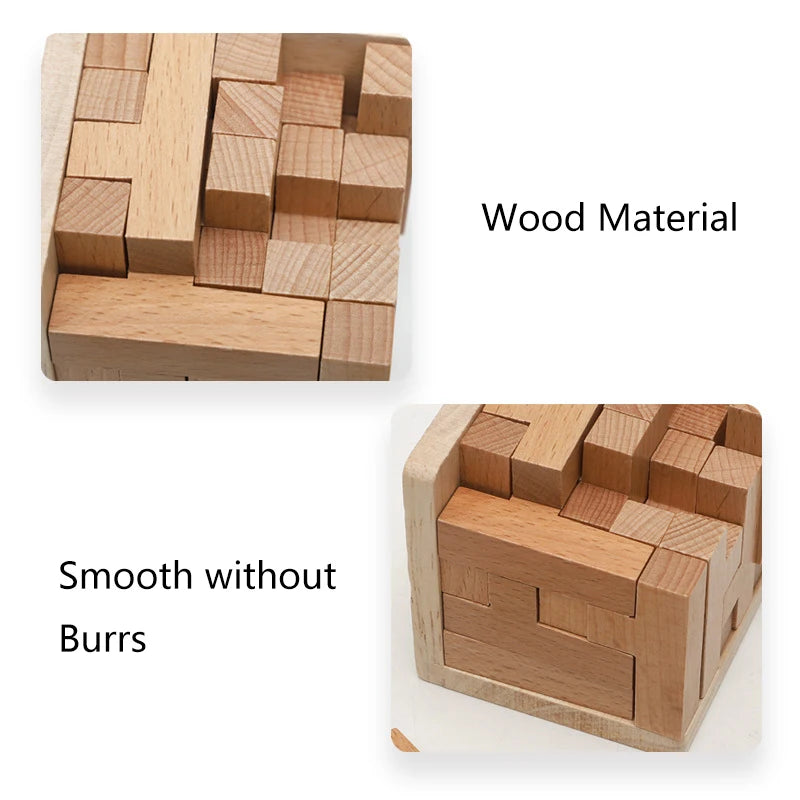 Wooden 3D Puzzle Cube