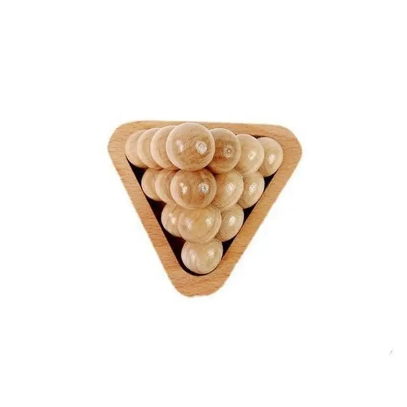 Intelligence Pyramid-shaped Wooden Beads Brain Teasers